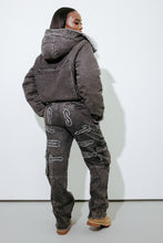 Load image into Gallery viewer, Women&#39;s Reworked Arch Oversized Puffer - Denim Look