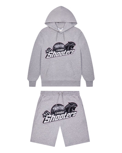 Shooters Hoodie Shorts Set - Grey