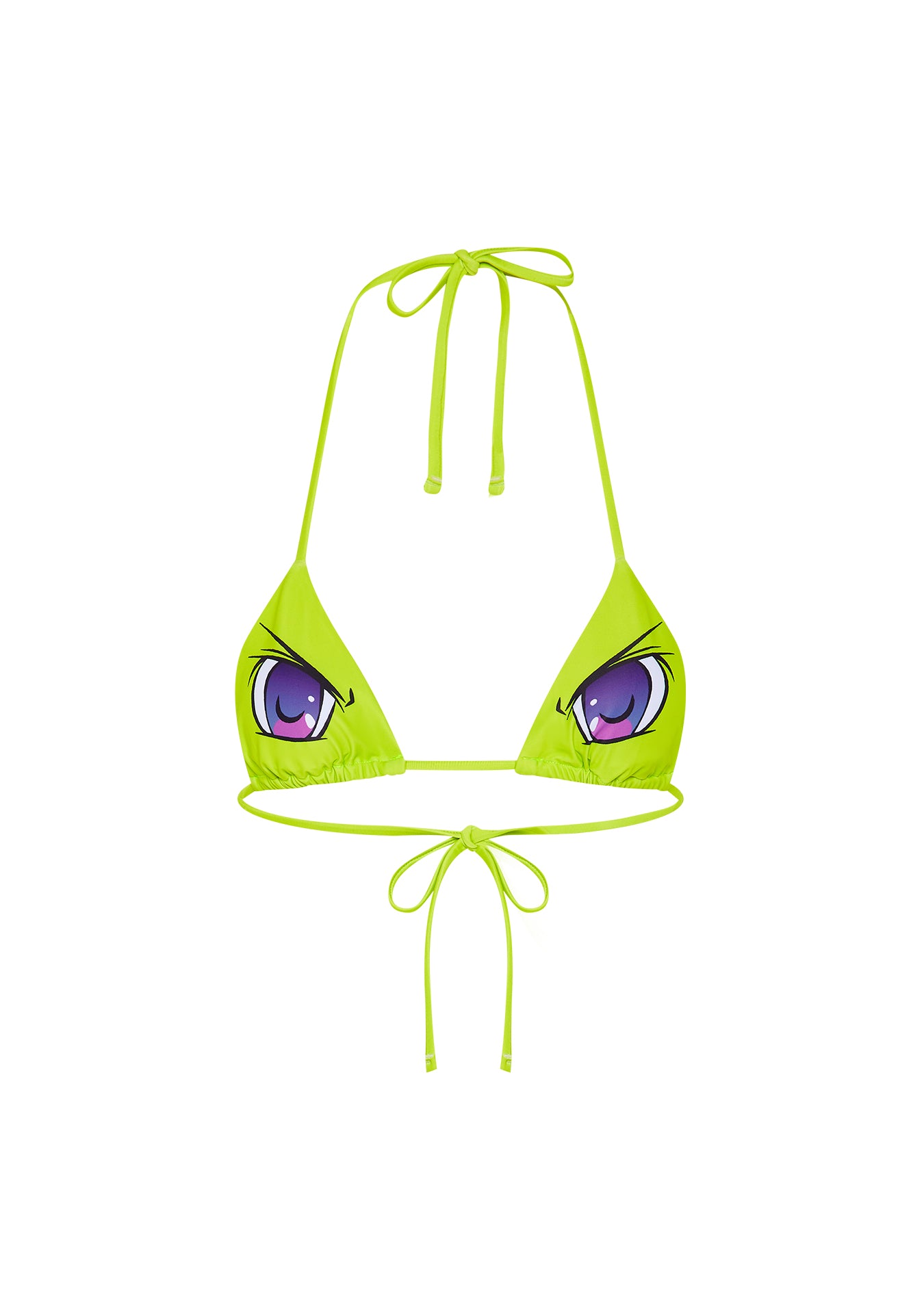 Women's Anime Bikini Top - Lime Punch