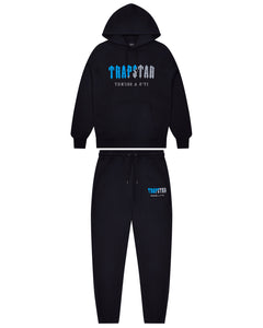 Decoded Chenille Hooded Tracksuit - Black/Blue/Grey