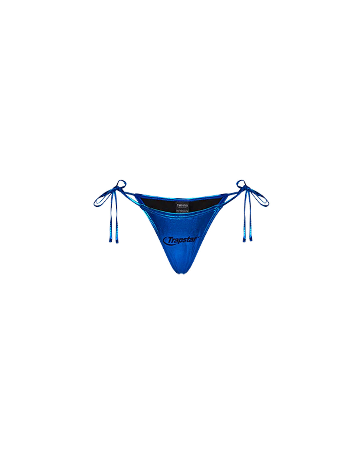 Hyperdrive Metallic Bikini Tie Side Bottoms - Blue