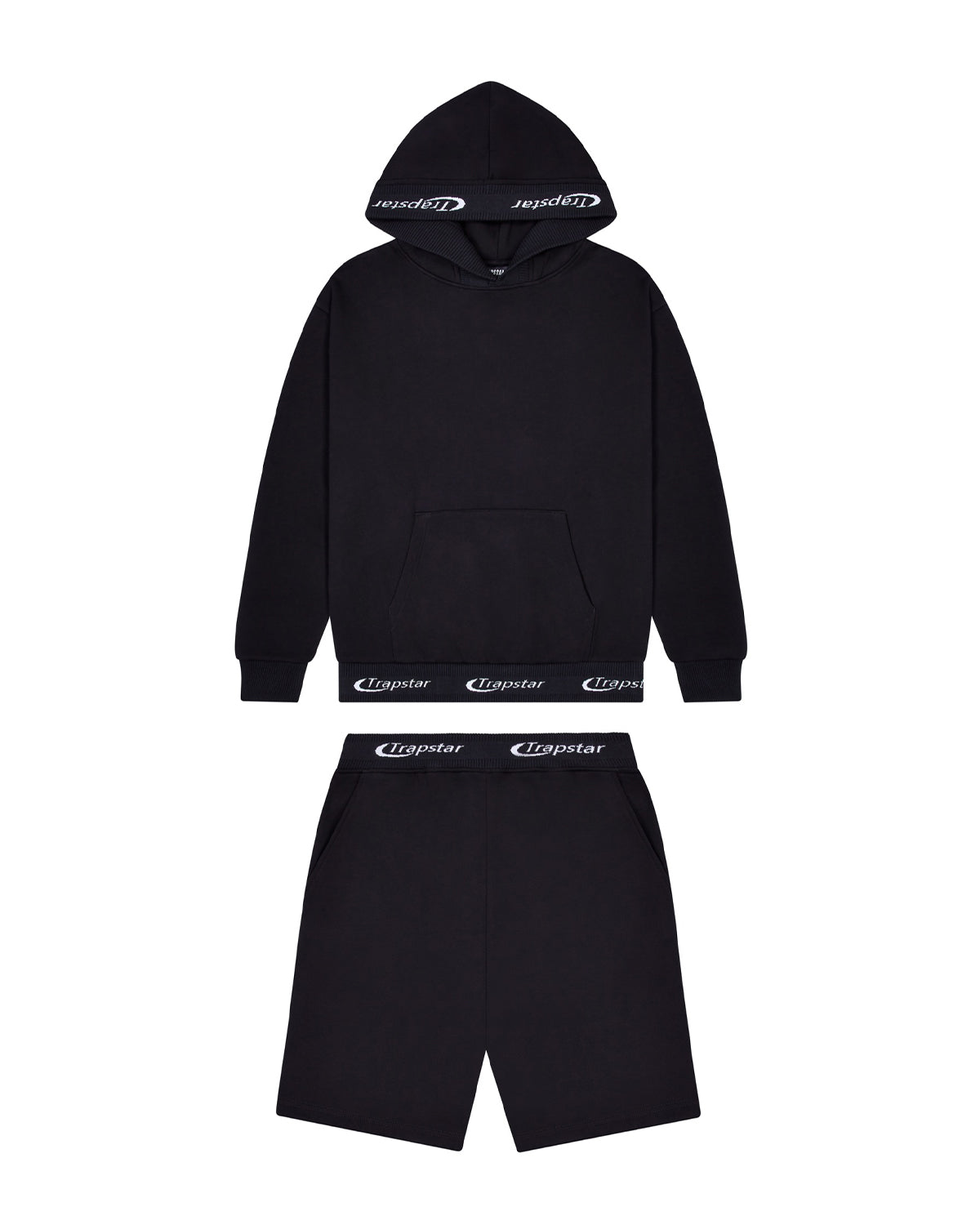 Hyperdrive Rib Hoodie Shorts Set - Black