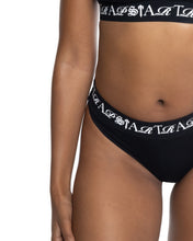 Load image into Gallery viewer, Women&#39;s Script Thong - Black/White