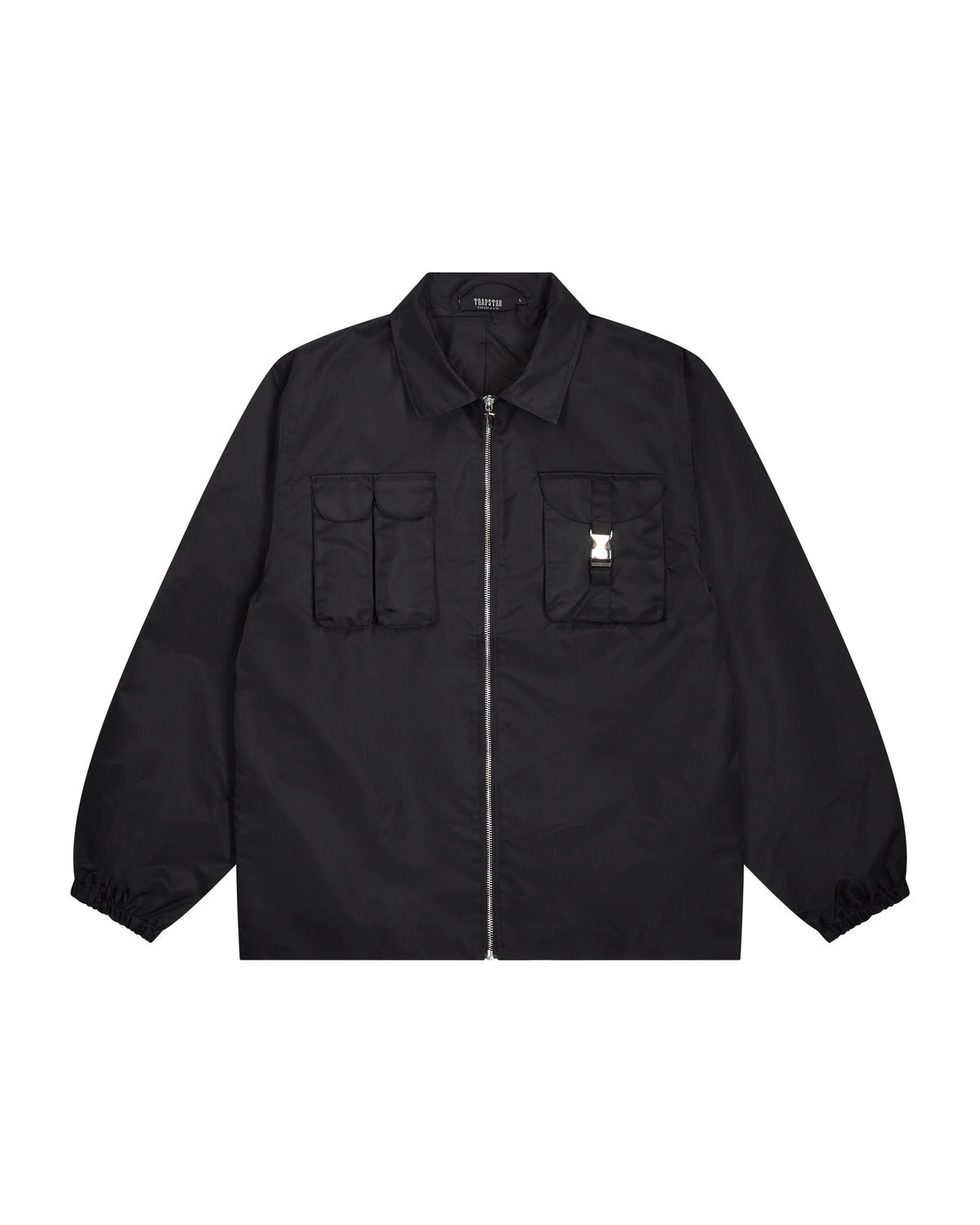 Nylon Twill Coach Jacket - Black