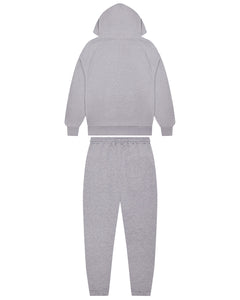Decoded Chenille Hooded Tracksuit - Grey/Blue/Grey