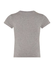 Load image into Gallery viewer, Women’s TS-Star Applique Baby Tee - Grey