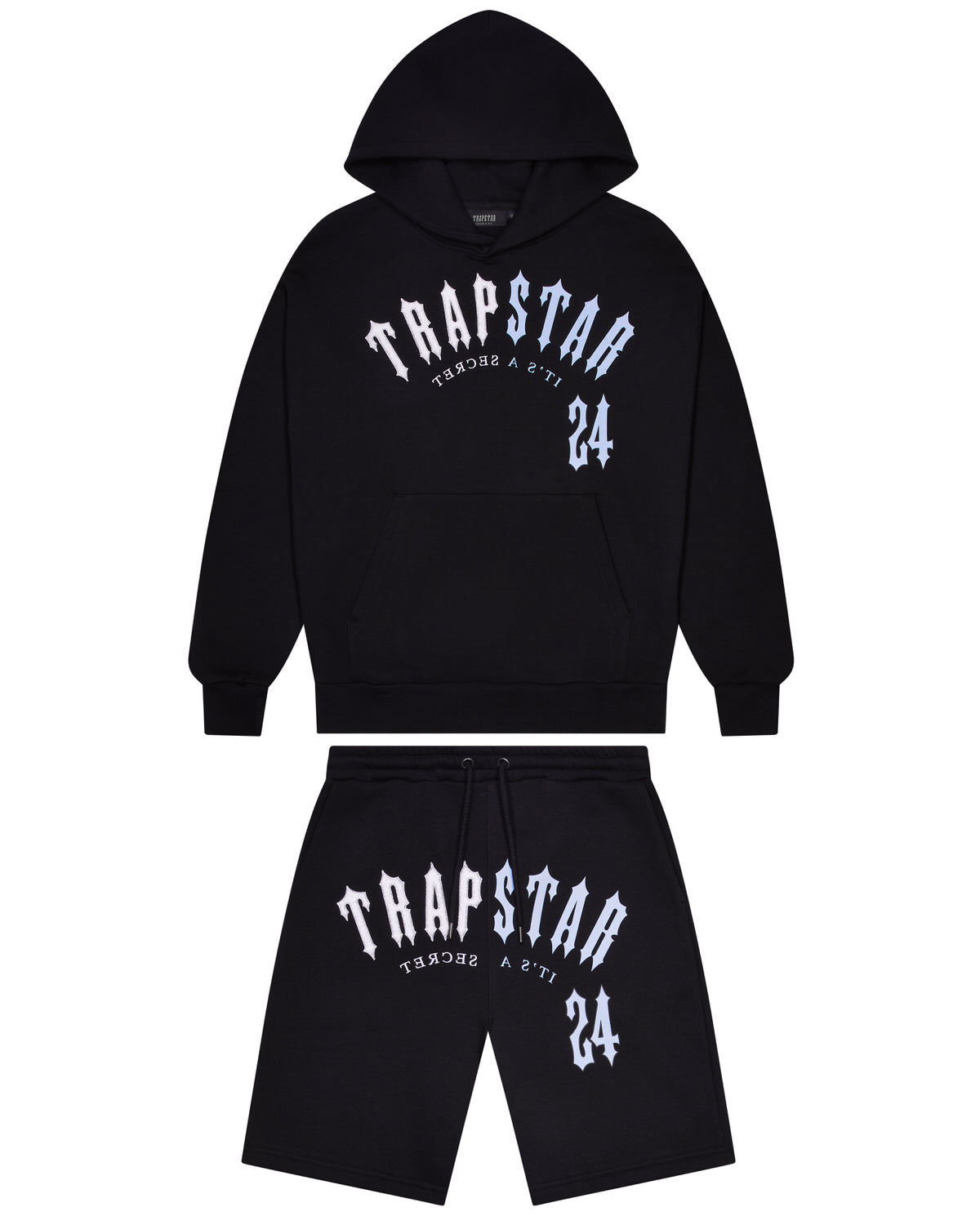 Split Arch Irongate Hooded Shorts Set - Black/Blue