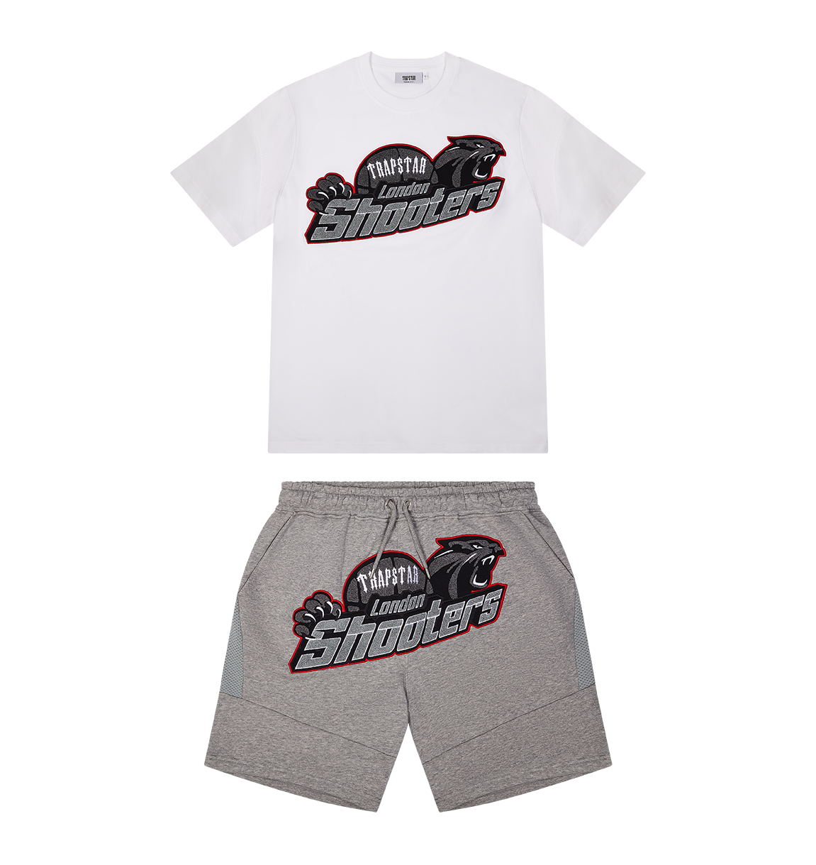 Shooters Shorts Set - White/Grey/Red