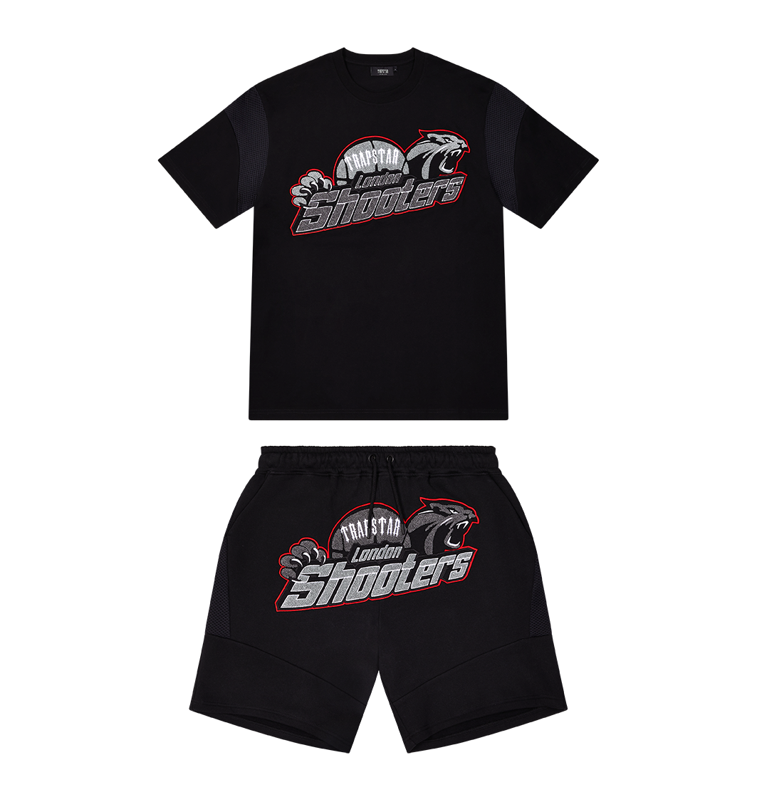 Shooters Shorts Set - Black/Red