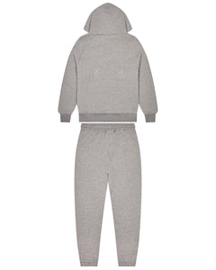 Decoded Solid Chenille Hooded Tracksuit - Grey/Blue
