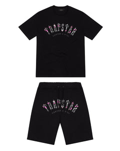 Irongate Arch Camo Shorts Set - Black/Pink