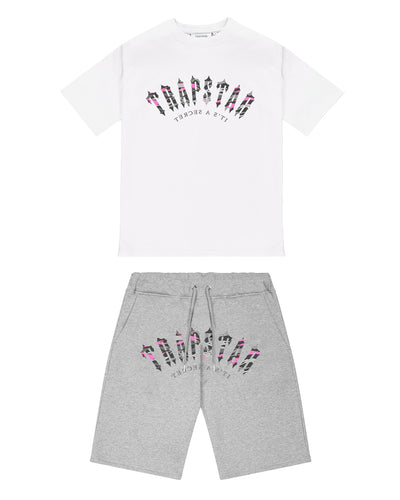 Irongate Arch Camo Shorts Set - White/Pink