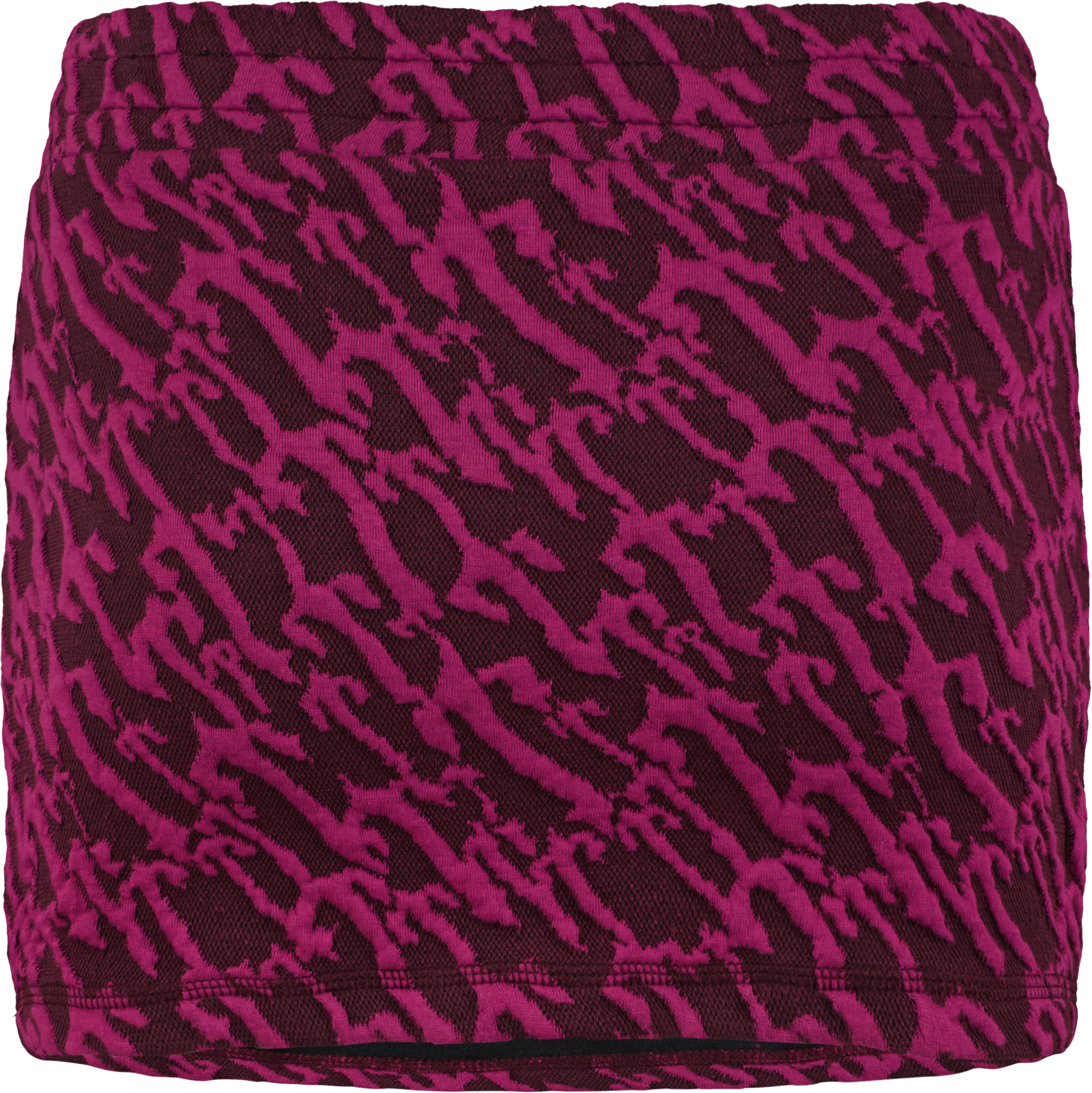 Women's Jacquard Mini Skirt - Burgundy Pink